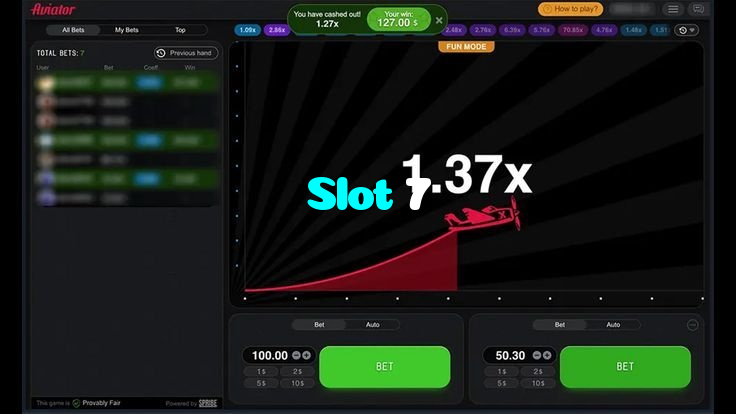 available types of Slot 7 bet including pre-match live express and system bets